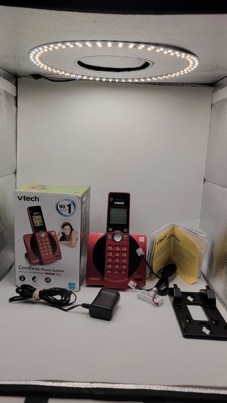 V-Tech Cordless Phone System Caller ID / Call Waiting Model CS6919-16 Red